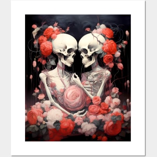 Happy Halloween: Halloween Skeletons in Love Posters and Art